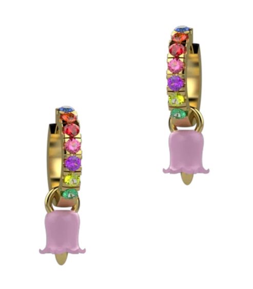 Pendientes Nanán Niño in Plata Zircone NAN0578 - NAN0578